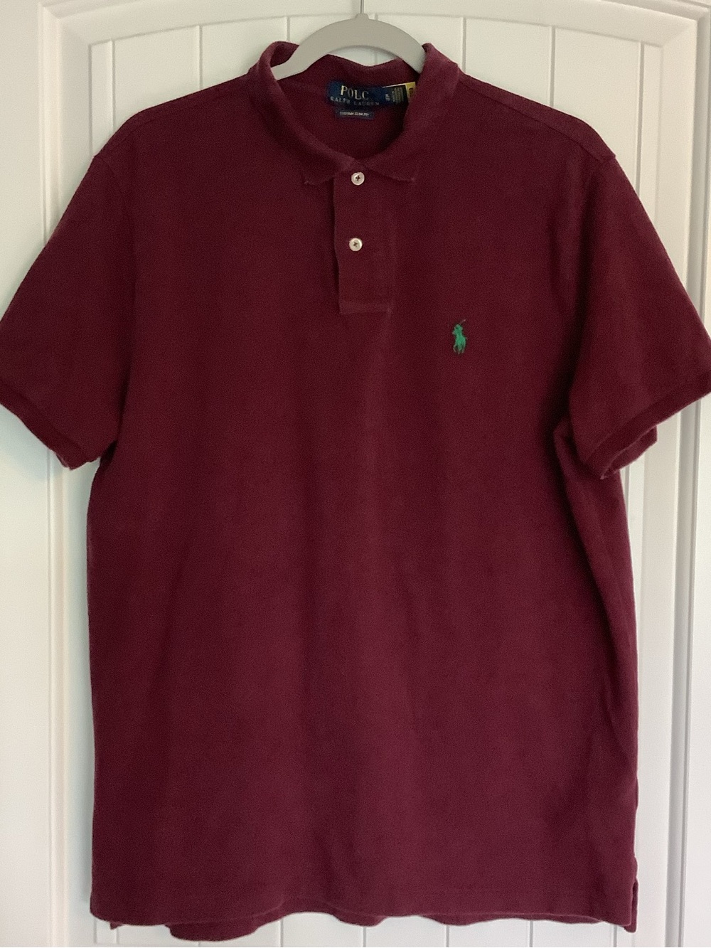 Ralph Lauren Men’s Burgundy Polo with Green Pony